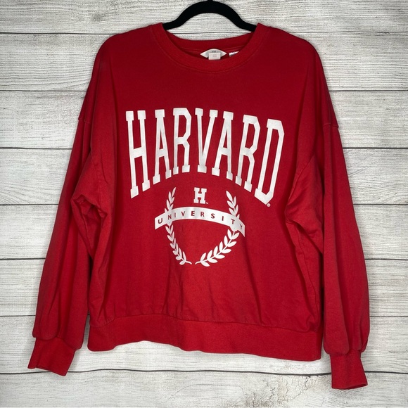 H&M Red Harvard University Sweatshirt - Picture 1 of 4